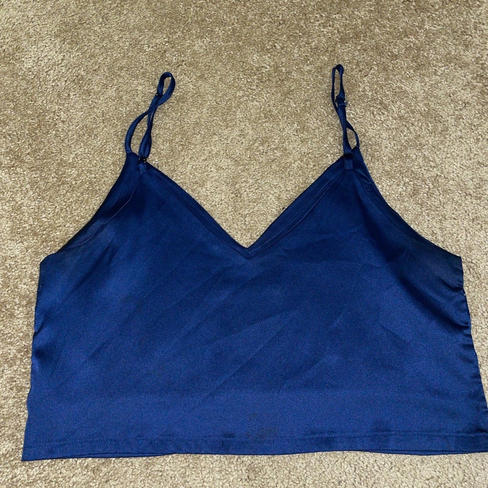 Satin Cropped Tank